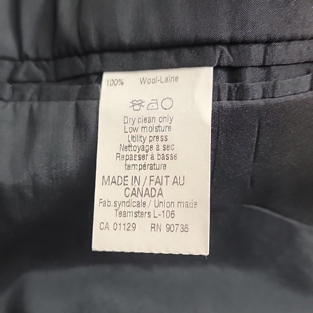 Lauren Ralph Lauren Blazer Jacket Wool-Laine Size 46L Gray with Pinstripes - Picture 7 of 9